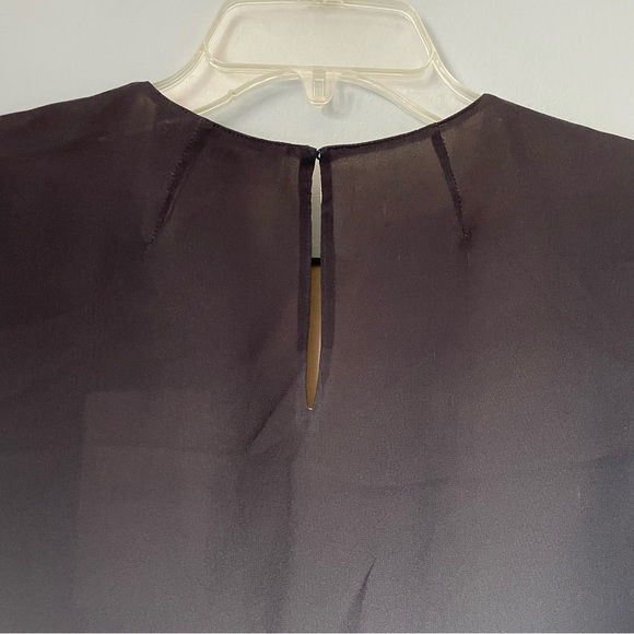 NEW Theory Ombré Silk Navy T-Shirt - Picture 3 of 5